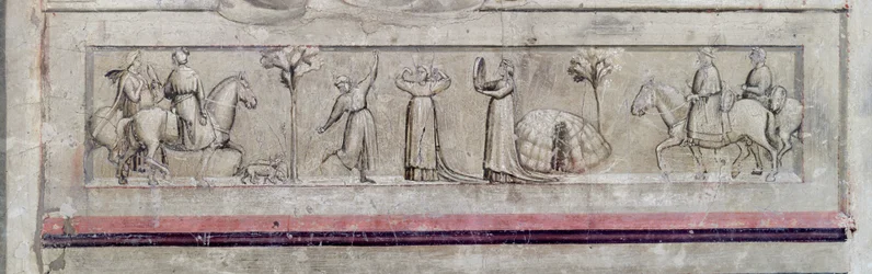 Allegorie der Gerechtigkeit, Detail des Frieses, ca. 1305